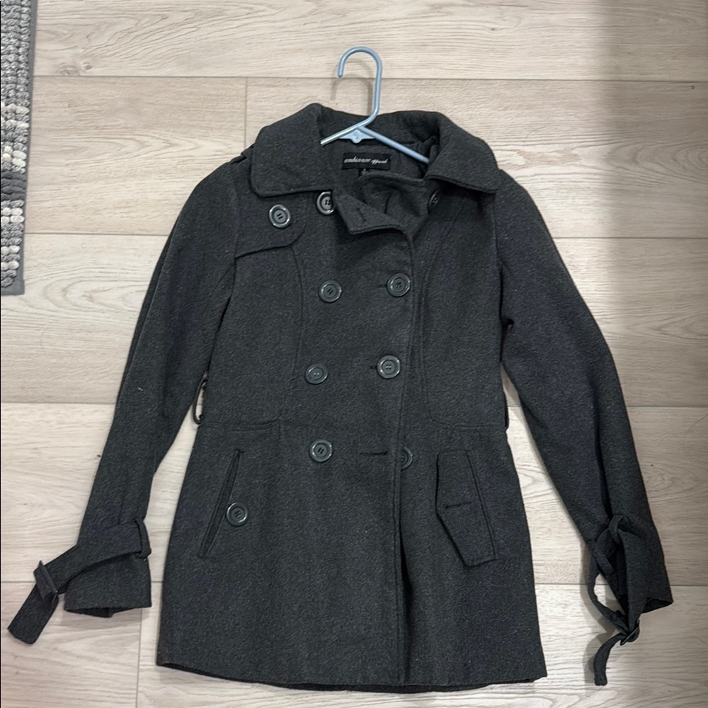 American Rag Gray Pea Coat Timeless Design